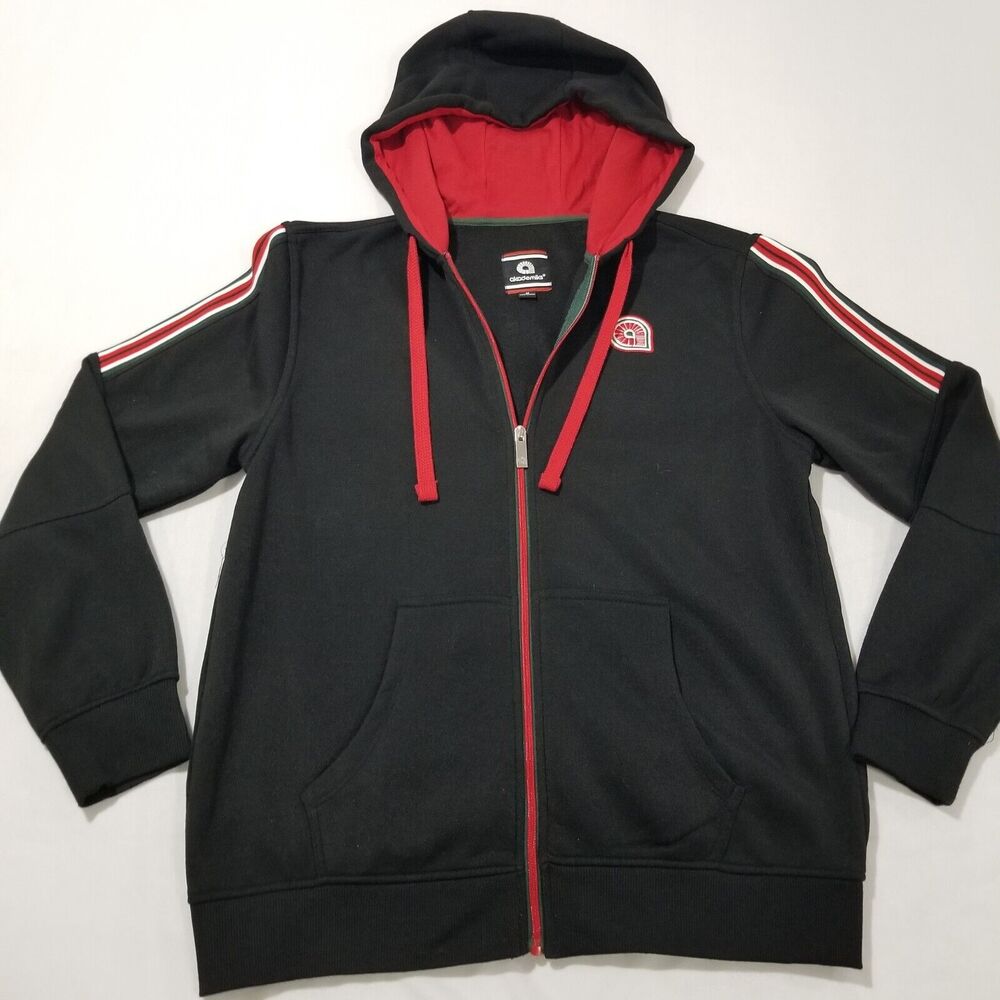 Akademiks Mens Size Medium Hoodie Sweatshirt Sport 99 Full Zip Black Red AKDMKS